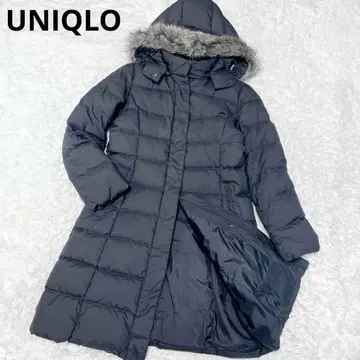 유니클로 롱 다운 자켓 A라인 3WAY 블랙 L