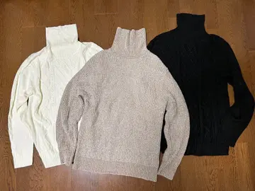 BLUE STANDARD 블루 스탠다드 터틀 스웨터 3개 세트