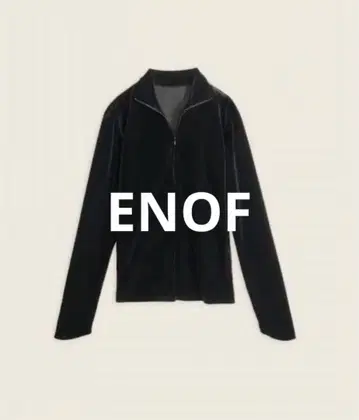 ENOF velour jersey zip tops BLACK