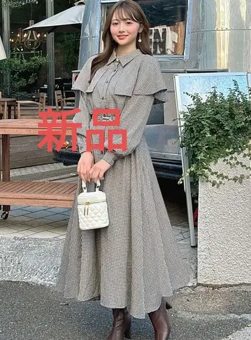 그레일 GRL 비트 케이프 플레어 원피스 [ cc44 ]