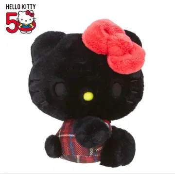 헬로키티 50주년 봉제 인형 블랙 타탄 (봉제 인형 컬렉션)