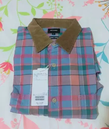 BEAMS 이지 핏 워크 체크 셔츠