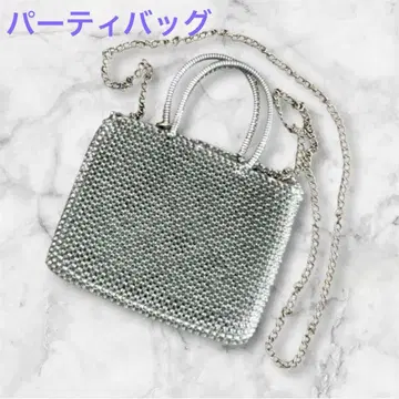 파티백 와이어백 실버 세련된 소형