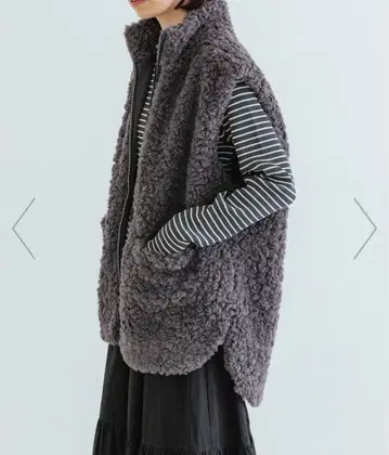 어반 리서치 보아 지퍼 베스트 차콜