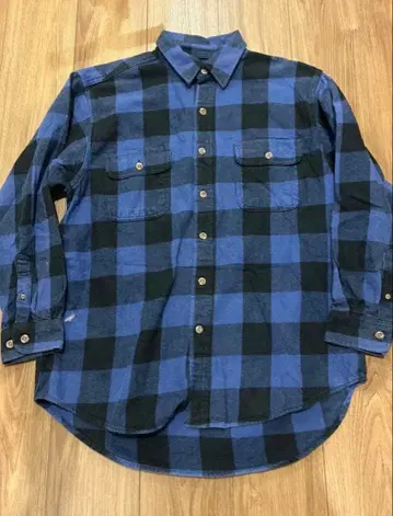 90s 플란넬 셔츠 페이드 블록 체크 올드 스케이트