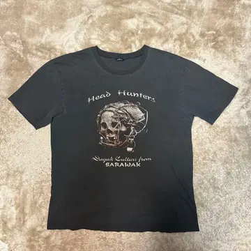스컬 로고 T셔츠 XXL