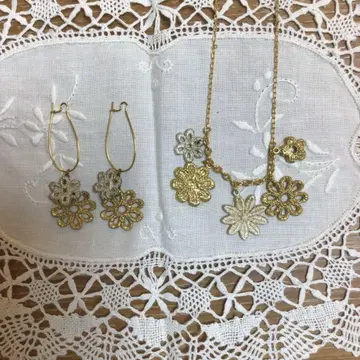 귀걸이 목걸이 꽃 플라워 골드 페어 낱개 판매 불가