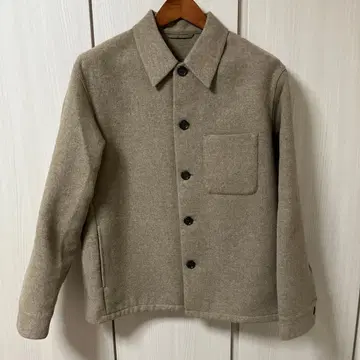 베이지 버튼 셔츠 자켓