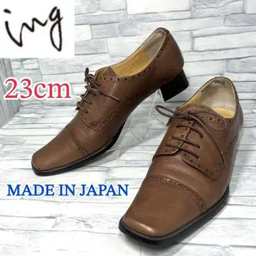새상품급 ing 잉그 윙팁 천연 가죽 일본제 브라운 23cm