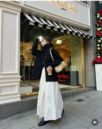 capricieux le'mage 친츠턱 플레어 스커트