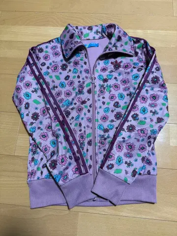 adidas 로데오 크라운 콜라보 꽃무늬 저지 M 사이즈 보라색