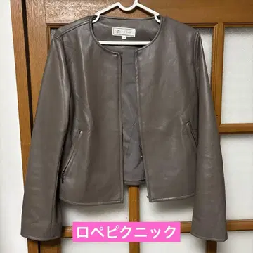 로페피크닉 인조 가죽 자켓
