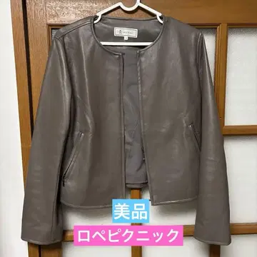 로페피크닉 인조 가죽 자켓