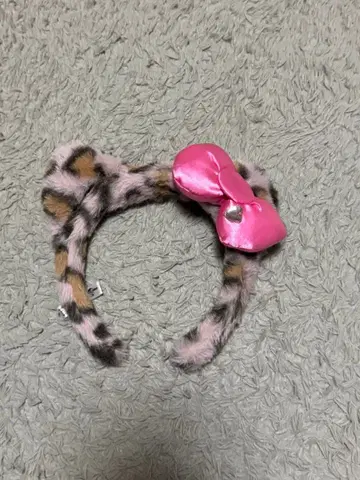 USJ 레오파드 무늬 키티 머리띠