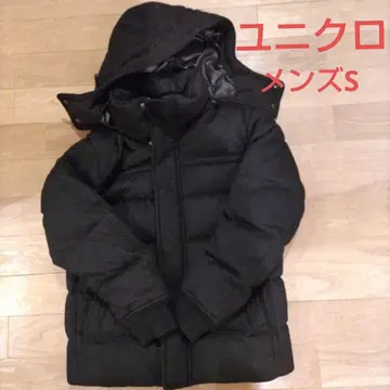 유니클로 스트레치 울 블렌드 다운 자켓 S 사이즈 블랙
