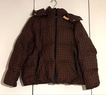 MACKINTOSH 매킨토시 다운 후드 부착 숏 기장 체크 무늬