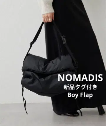 택 포함 NOMADIS boy flap 숄더백 블랙