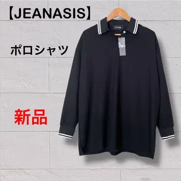 택 포함 새상품 [ JEANASIS ] 넥라인 피케 셔츠 ( 블랙 )