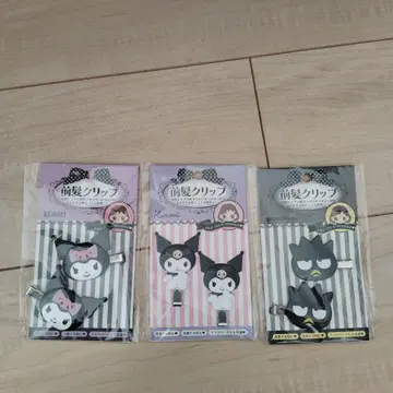 Kuromi 바츠마루 앞머리 클립 3개 세트