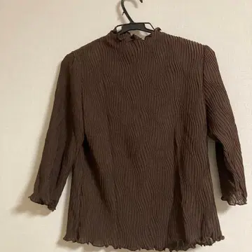 도쿄 블라우스 Feminine La Feminite 브라운 7부 소매 M