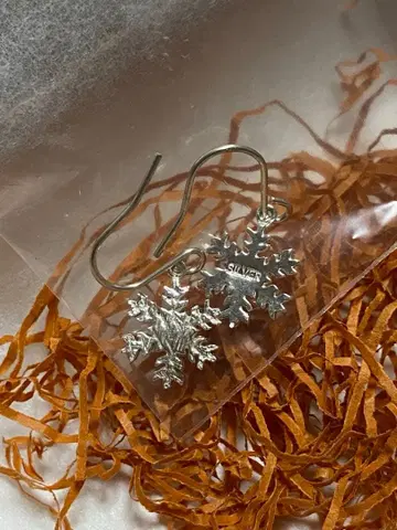 실버 귀걸이 실버 925 새상품 배송비 포함 눈송이 스노우플레이크