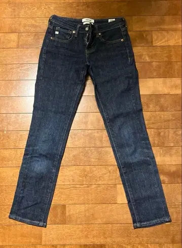 SOMETHING SKY38 스트레치 테이퍼드 스트레이트 데님