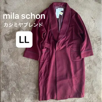 [ 새상품 ] 밀라 쇤 신사, 캐시미어 혼방, 가운 LL 와인 레드