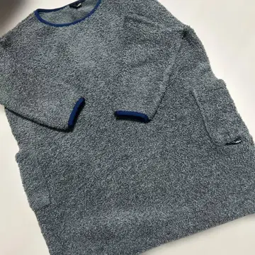 WILD THINGS 그레이 플리스 5부 소매 튜닉