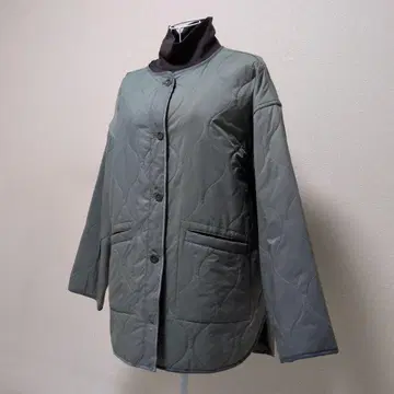 퀼팅 자켓 블루그린