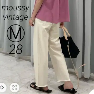 미사용 새상품 moussyvintage 화이트 데미지 데님 JAPAN