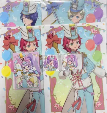 프리파라 마루쿠지 스에요시 캔뱃지 라라 논 특전 클리어 파일 세트