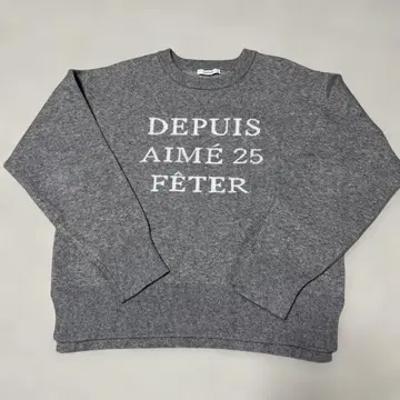 KEYUCA 그레이 문자 들어간 스웨터 사이즈 F