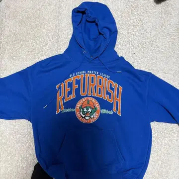 BACK NUMBER 파란색 후드티 M