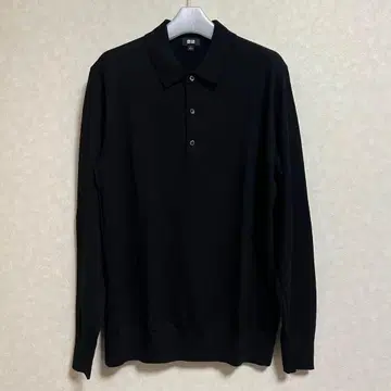 유니클로 메리노 니트 피케 셔츠 (긴팔) L