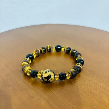 타이거 아이 비즈 팔찌 염주 드래곤