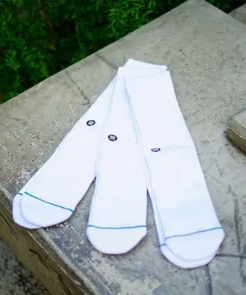 STANCE 스탠스 삭스 무지 양말 3족 세트 화이트