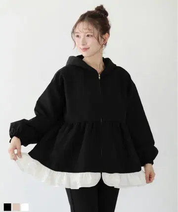 페플럼 프릴 2WAY 후디 자켓 fitmore 핏모어 같은 형태