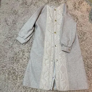 새상품급 JUNOAH 롱 코트 퀼팅 M