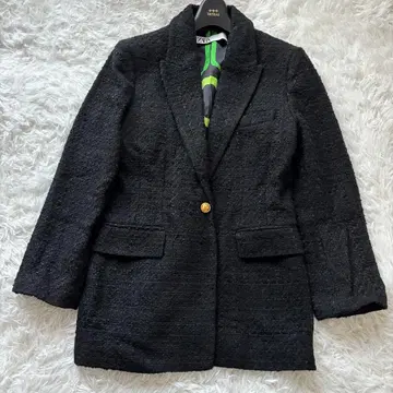 [ 새상품급 ] ZARA 트위드 자켓 골드 버튼 L 사이즈 고급 엘레강스