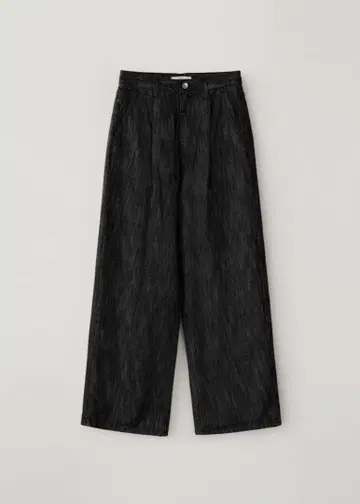 미사용 OHOTORO curve tucked jeans 블랙 데님