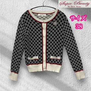 슈퍼 뷰티 긴팔 가디건 사이즈 38 비쥬 버튼