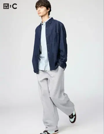 맨투맨 와이드 팬츠