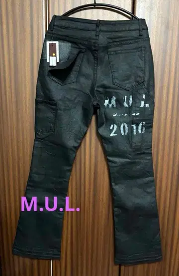 M.U.L. 리메이크 코팅 데님 블랙 m.u.l