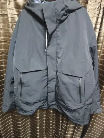 하이브리드 다운 오버사이즈 파카 블랙 XXL 새상품 택 포함