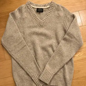 유나이티드 애로우즈 V넥 니트 스웨터 그레이 긴팔