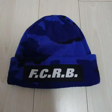 F.C.R.B. 카모플라쥬 니트 모자 파란색 F 사이즈