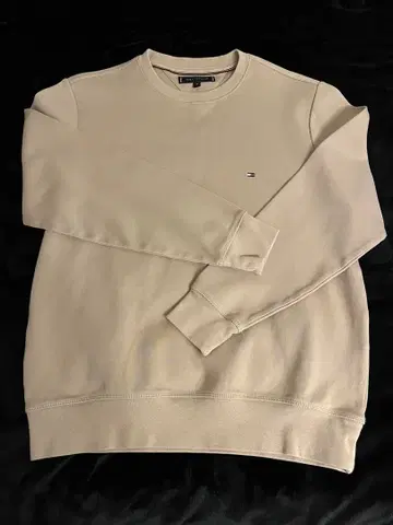 TOMMY HILFIGER 베이지 크루넥 트레이닝복 M