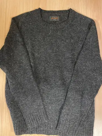 그레이 울 크루넥 스웨터