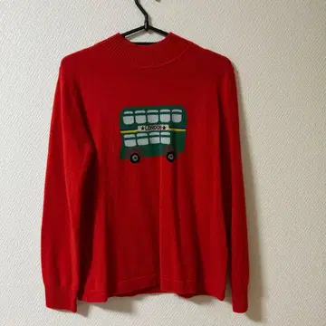 캐시미어 100% 빨간색 런던 버스 스웨터