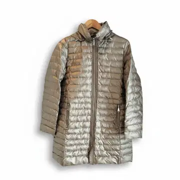 EVEX 베이지 롱 자켓 후드 부착 코트